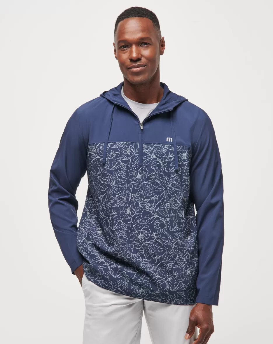 BLOOMING ORCHID QUARTER ZIP HOODIE*TravisMathew Best Sale
