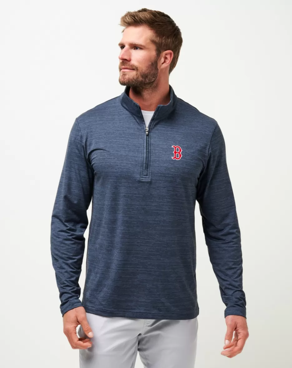 BOSTON RED SOX THE HEATER QUARTER ZIP*TravisMathew Cheap