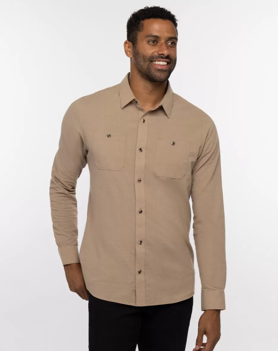 CLOUD FLANNEL BUTTON-UP*TravisMathew Online