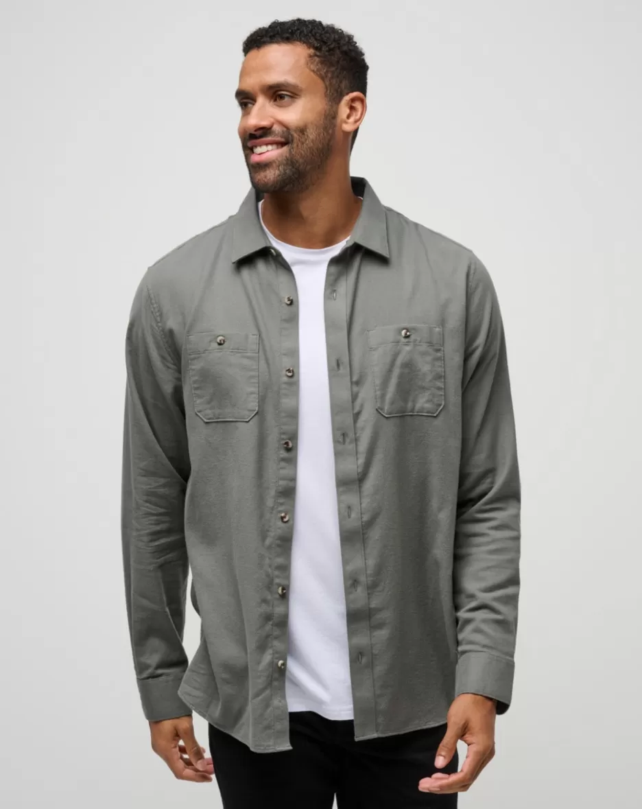 CLOUD FLANNEL BUTTON-UP*TravisMathew New