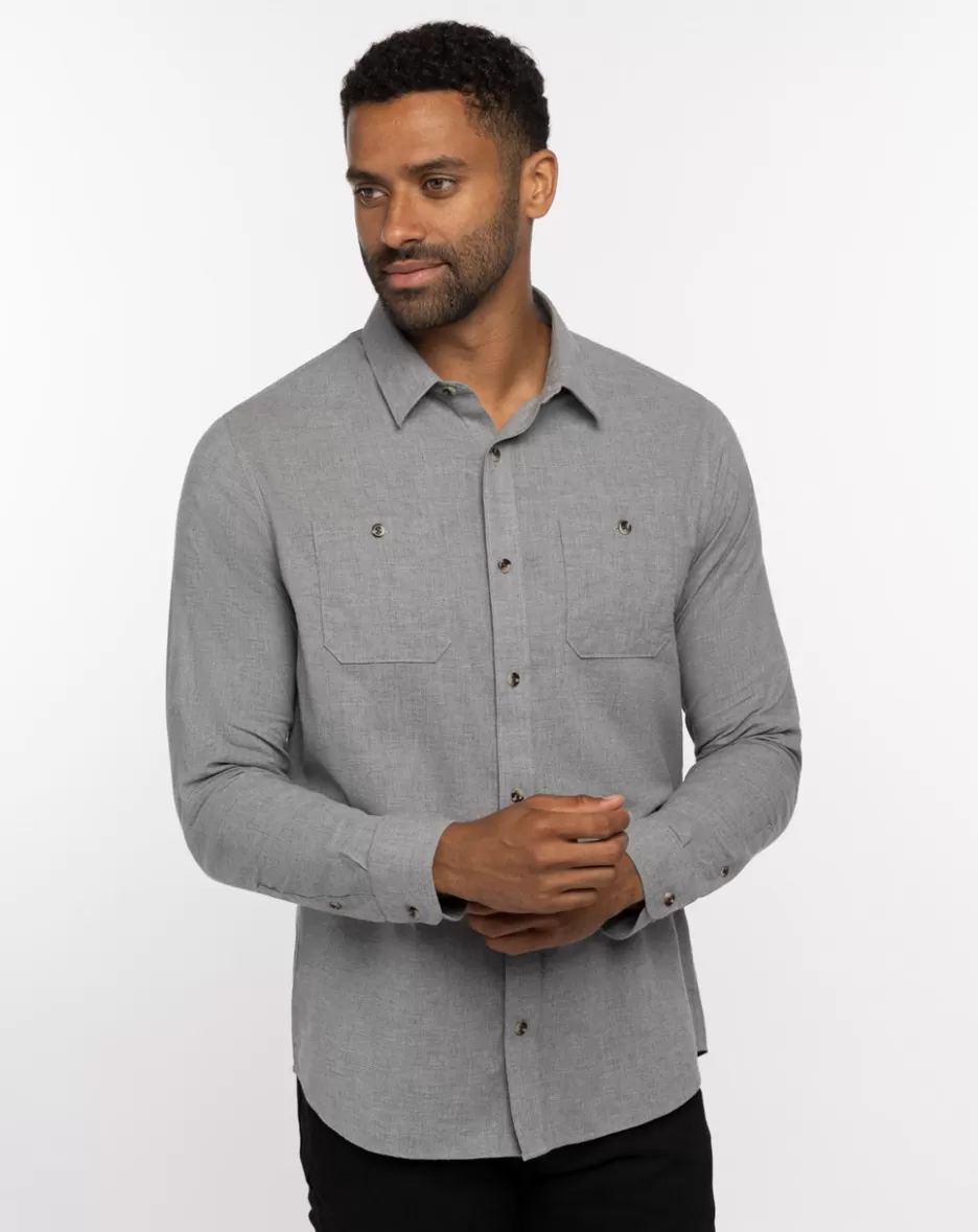 CLOUD FLANNEL BUTTON-UP*TravisMathew Cheap