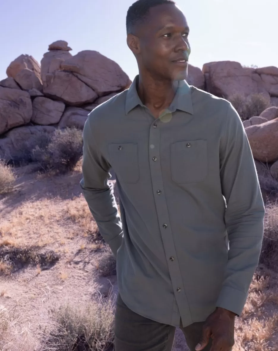 CLOUD FLANNEL BUTTON-UP*TravisMathew New