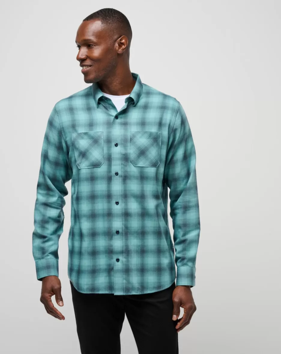 CLOUD FLANNEL PLAID BUTTON-UP*TravisMathew Best