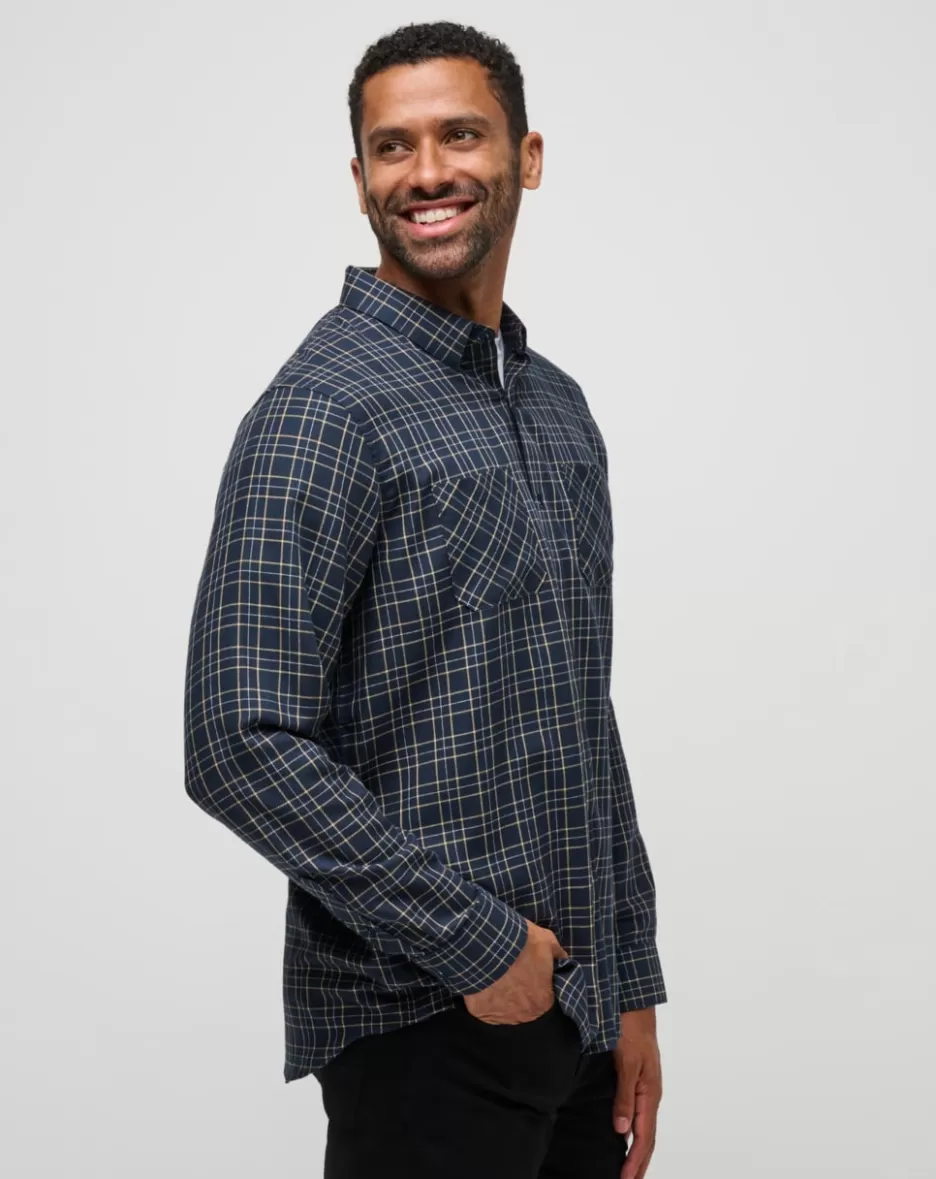 CLOUD FLANNEL PLAID BUTTON-UP*TravisMathew New
