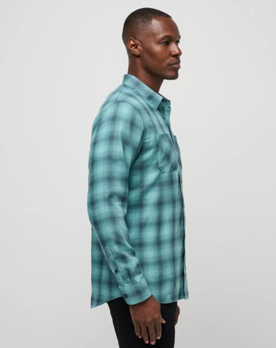 CLOUD FLANNEL PLAID BUTTON-UP*TravisMathew Best