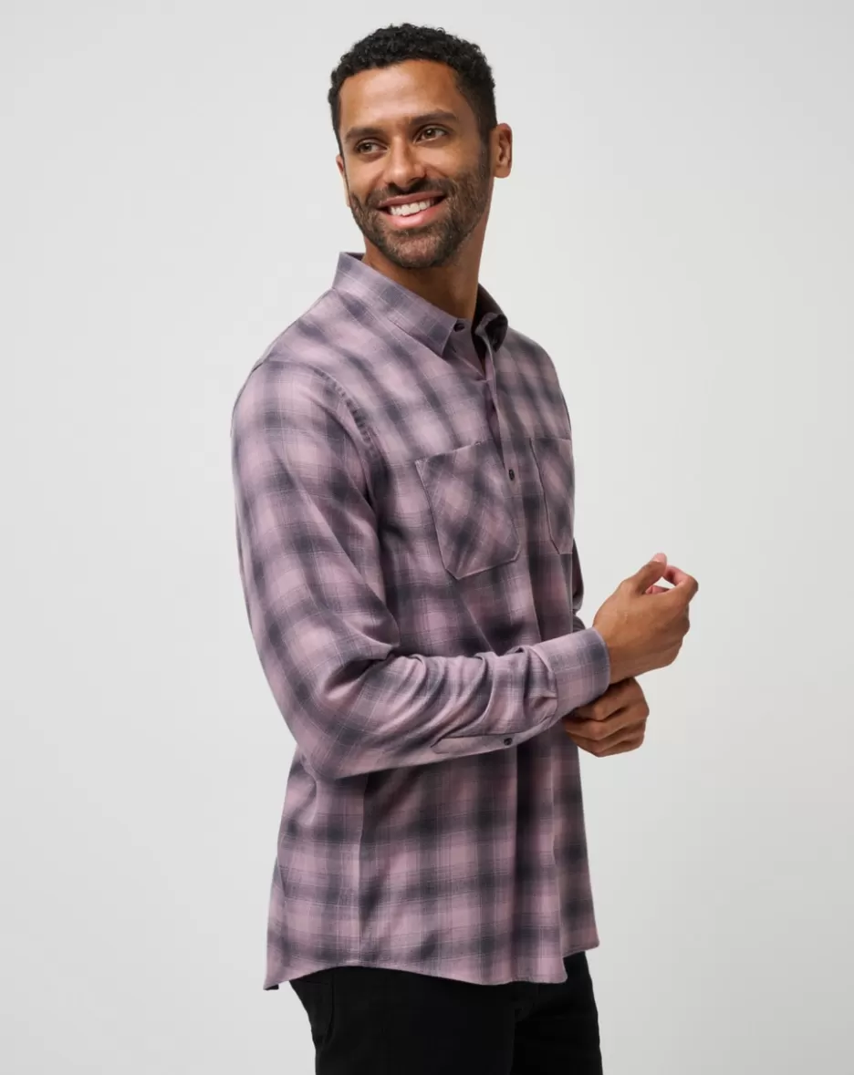 CLOUD PLAID FLANNEL BUTTON-UP*TravisMathew Online