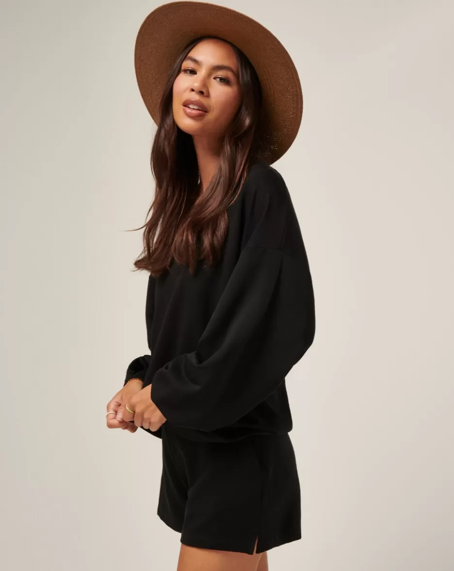 CLOUD TERRY VNECK TOP*TravisMathew Outlet