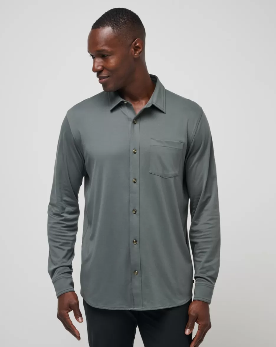 EVENING BONFIRE BUTTON-UP*TravisMathew Flash Sale
