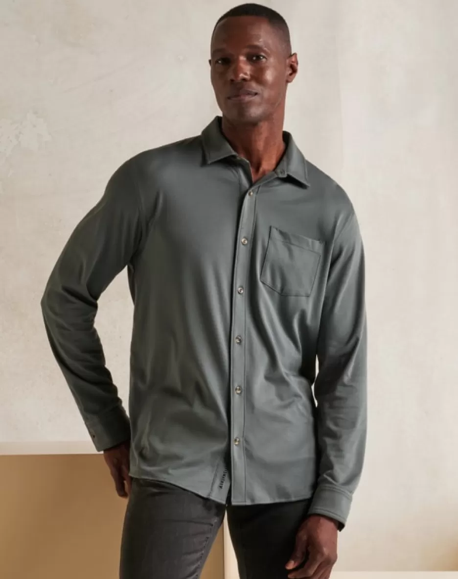 EVENING BONFIRE BUTTON-UP*TravisMathew Flash Sale