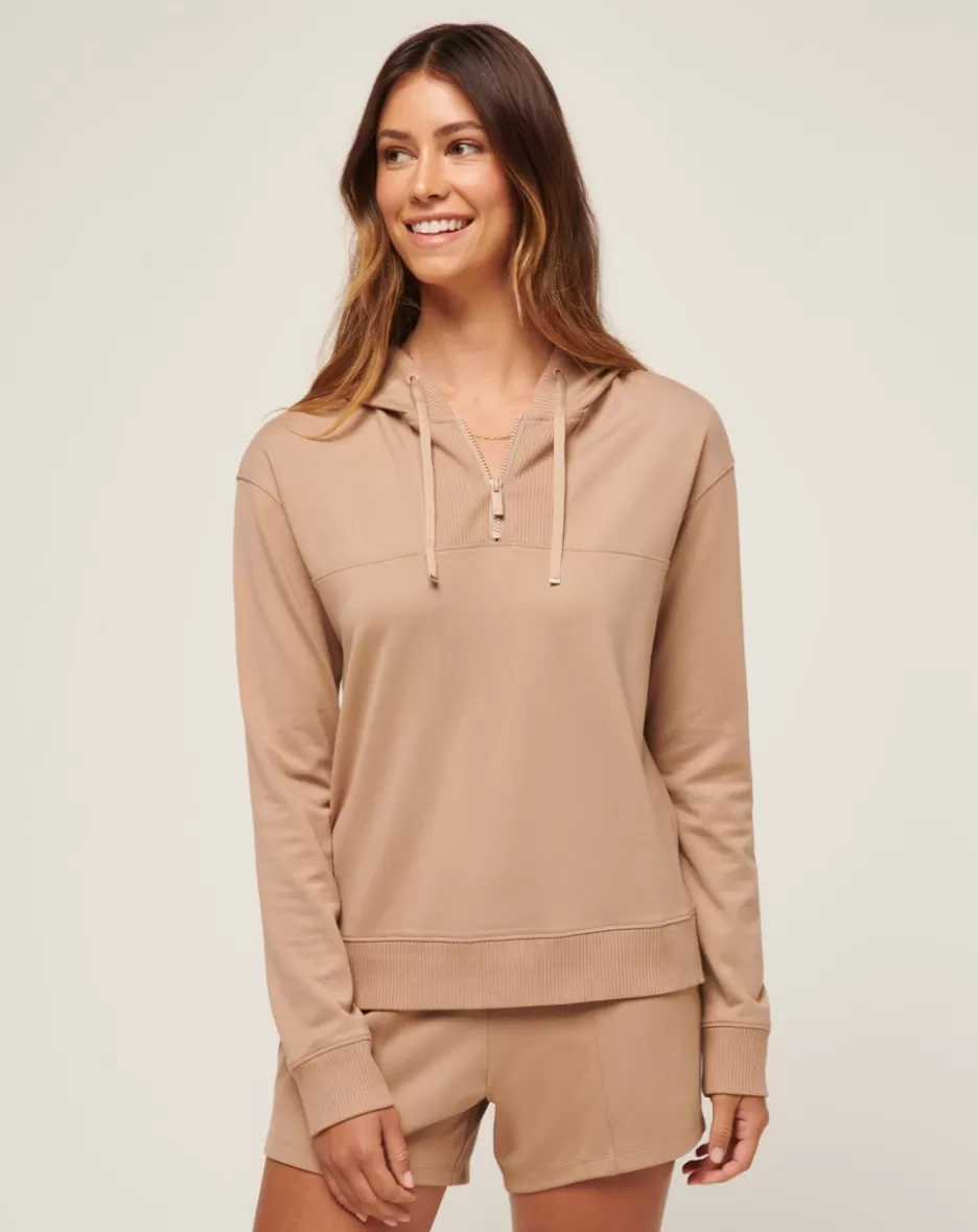 FRIDAY PONTE HALF ZIP HOODIE*TravisMathew Cheap