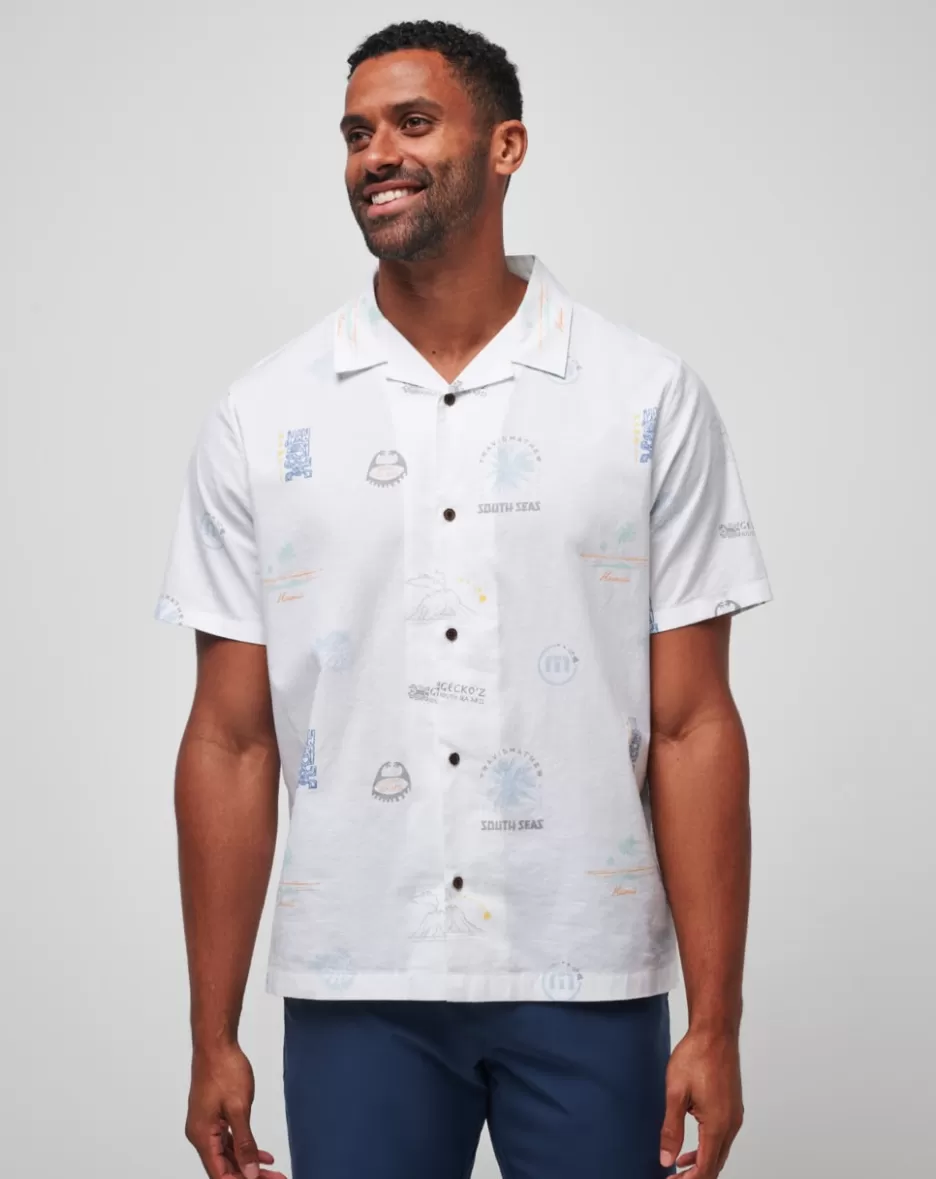HAWAIIAN KITCHEN BUTTON-UP*TravisMathew Flash Sale