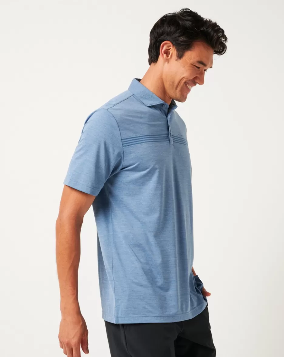 HEATER PRO CHEST STRIPE POLO*TravisMathew Store