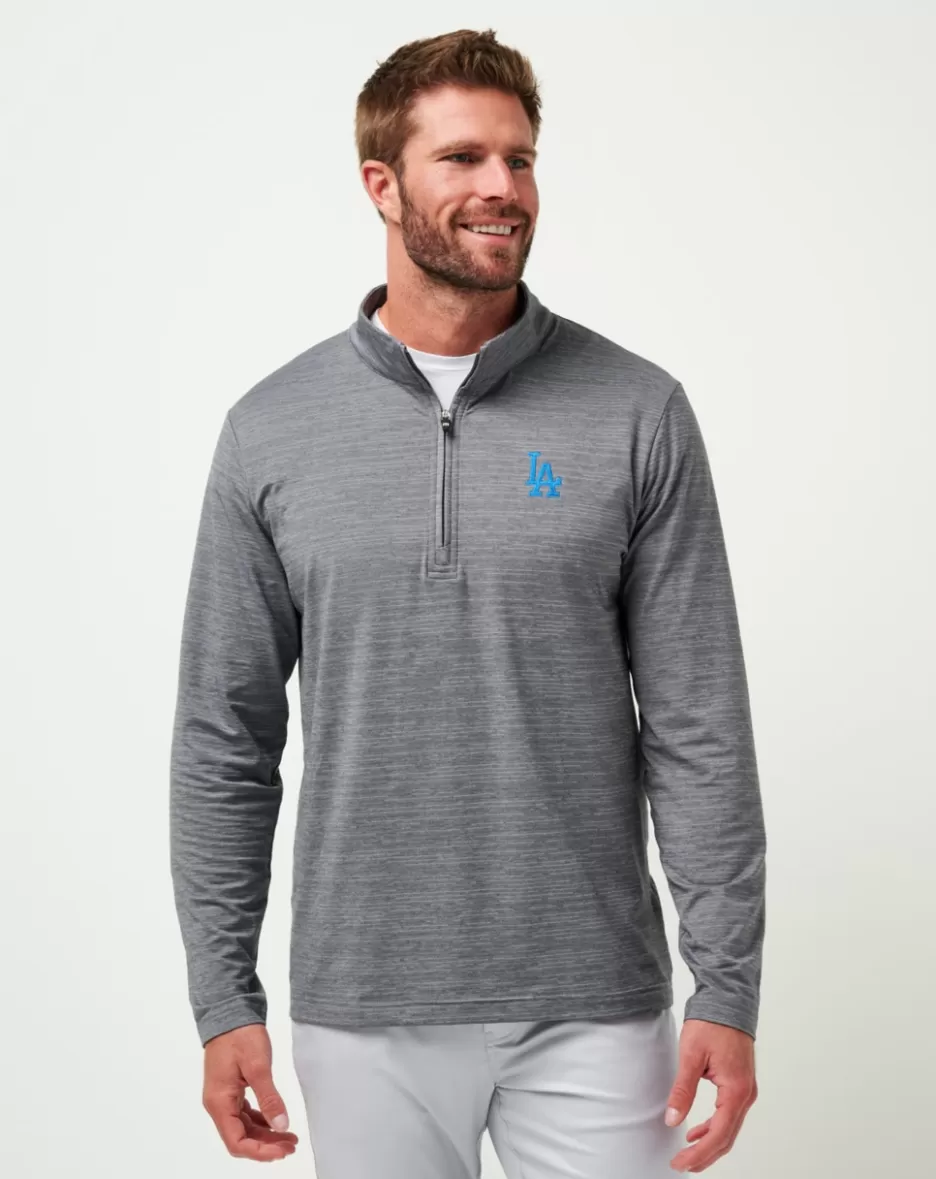 LOS ANGELES DODGERS THE HEATER QUARTER ZIP*TravisMathew Best