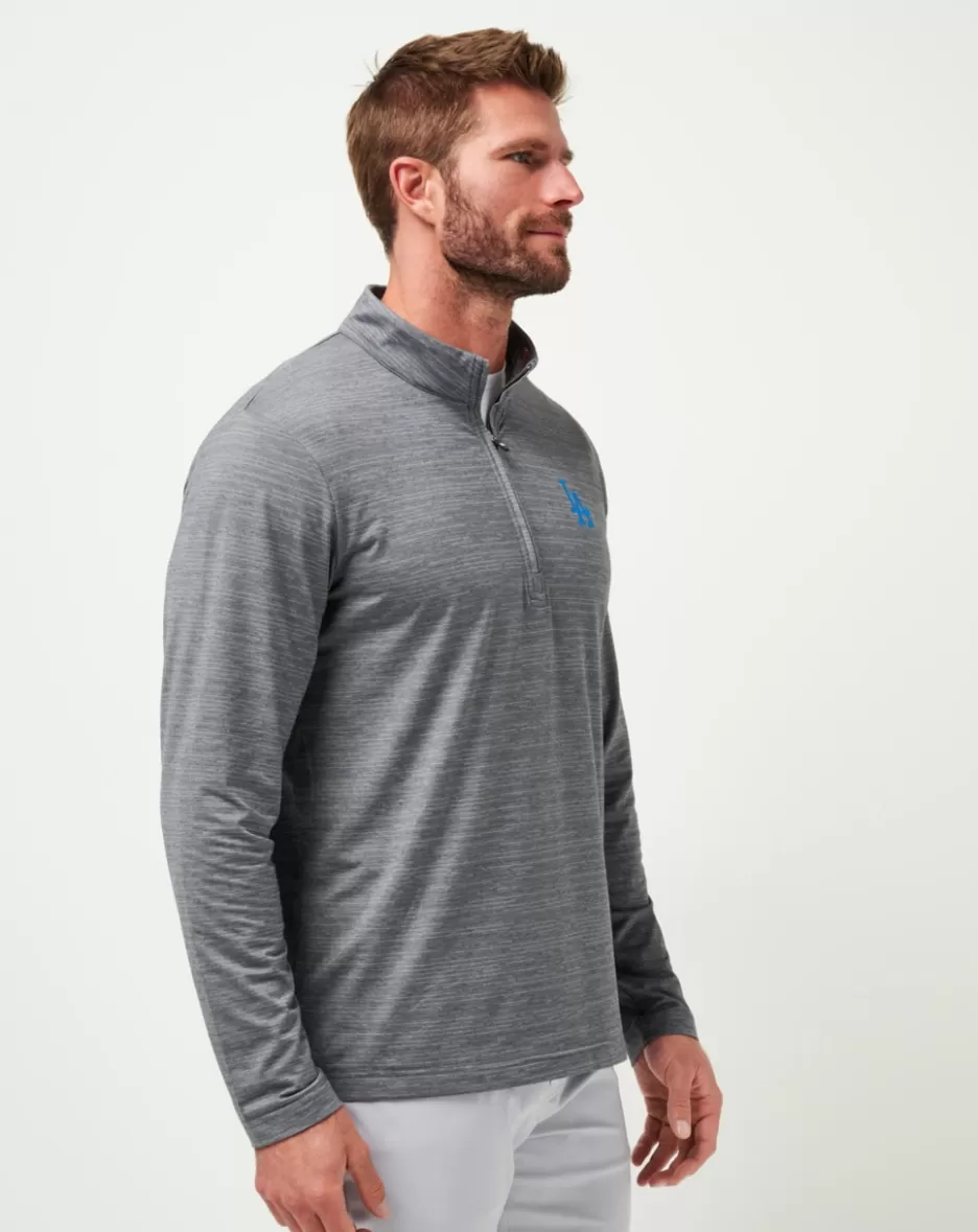 LOS ANGELES DODGERS THE HEATER QUARTER ZIP*TravisMathew Best