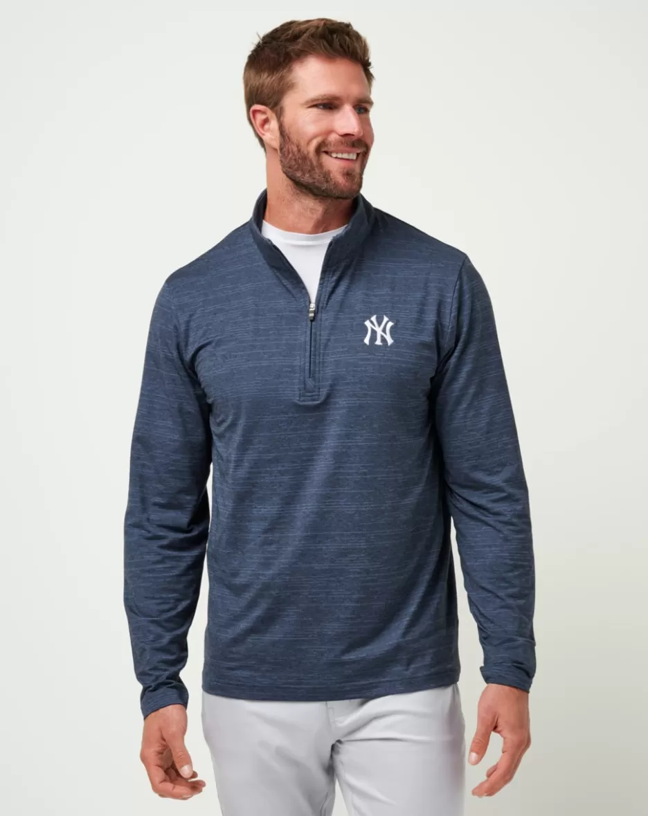 NEW YORK YANKEES THE HEATER QUARTER ZIP*TravisMathew Shop