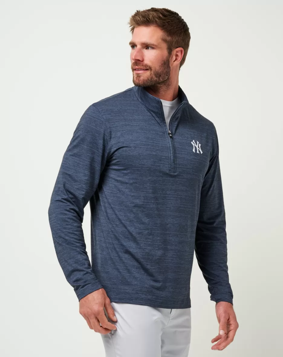 NEW YORK YANKEES THE HEATER QUARTER ZIP*TravisMathew Shop