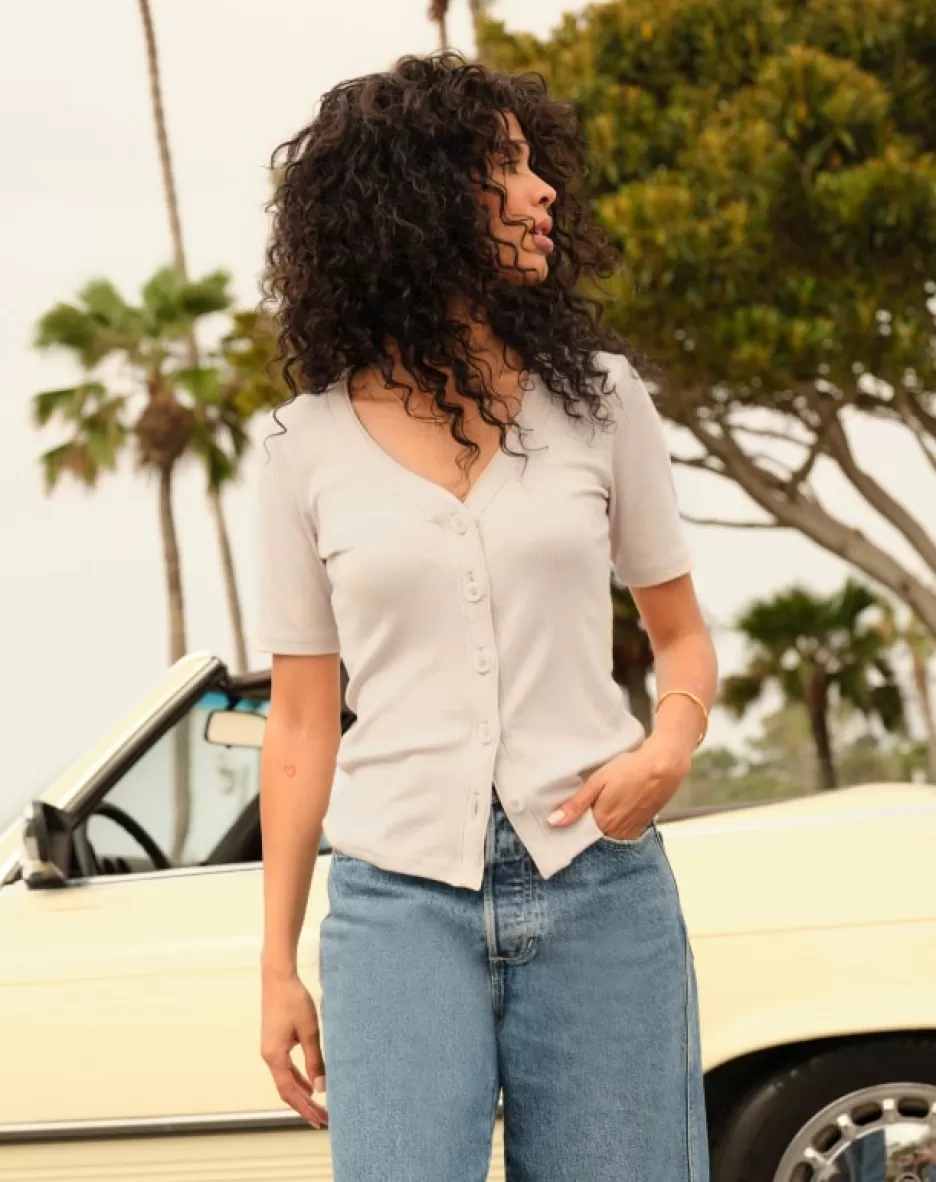 OUT LATE CLOUD RIB TOP*TravisMathew Shop
