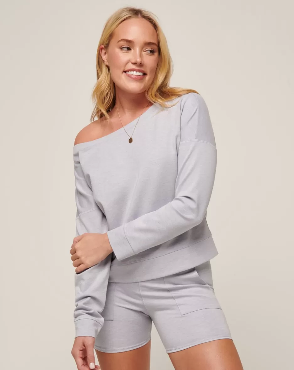 PORTUGAL OFF THE SHOULDER PONTE TOP*TravisMathew Clearance
