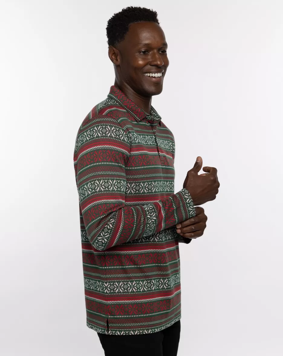 PURE GOLD LONG SLEEVE POLO*TravisMathew Sale