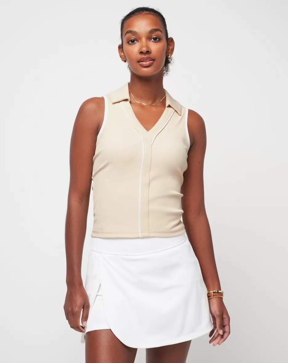SIP AND SEA MOVEKNIT SLEEVELESS POLO*TravisMathew Store