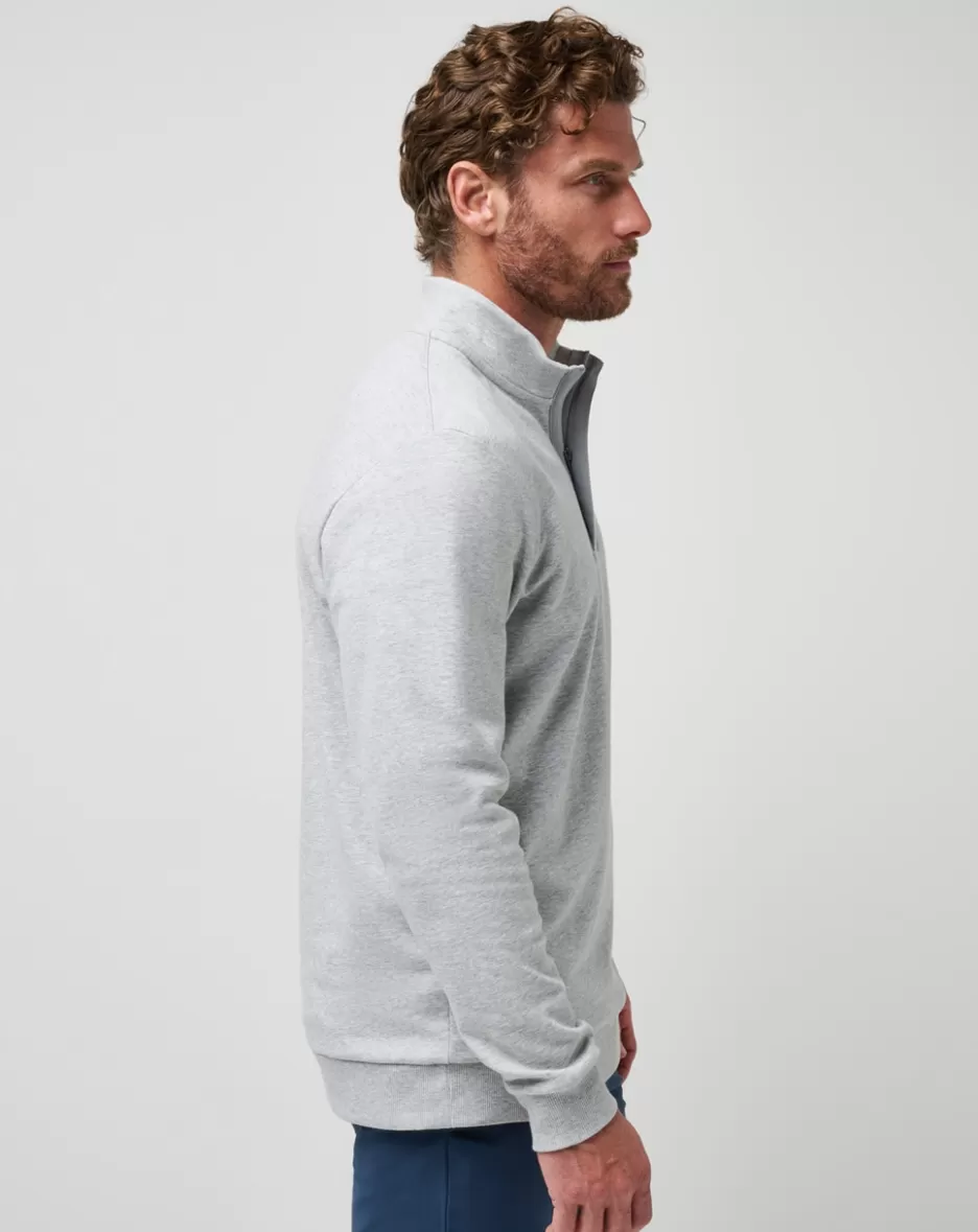 ST ANDREWS SHADOW CHECK QUARTER ZIP*TravisMathew New