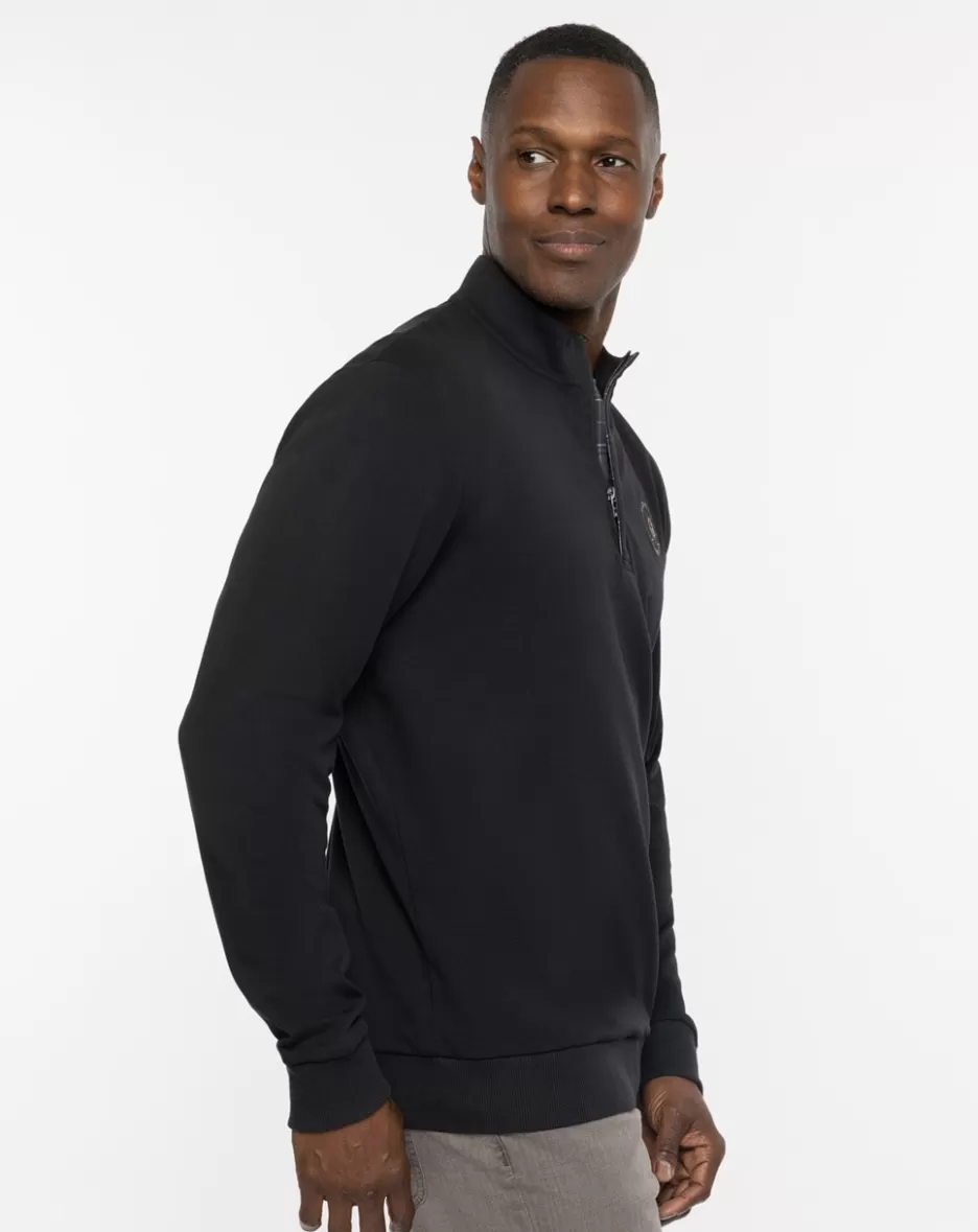 ST ANDREWS SHADOW CHECK QUARTER ZIP*TravisMathew Store