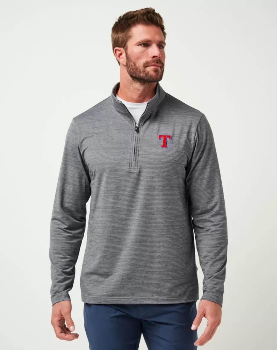 TEXAS RANGERS THE HEATER QUARTER ZIP*TravisMathew New