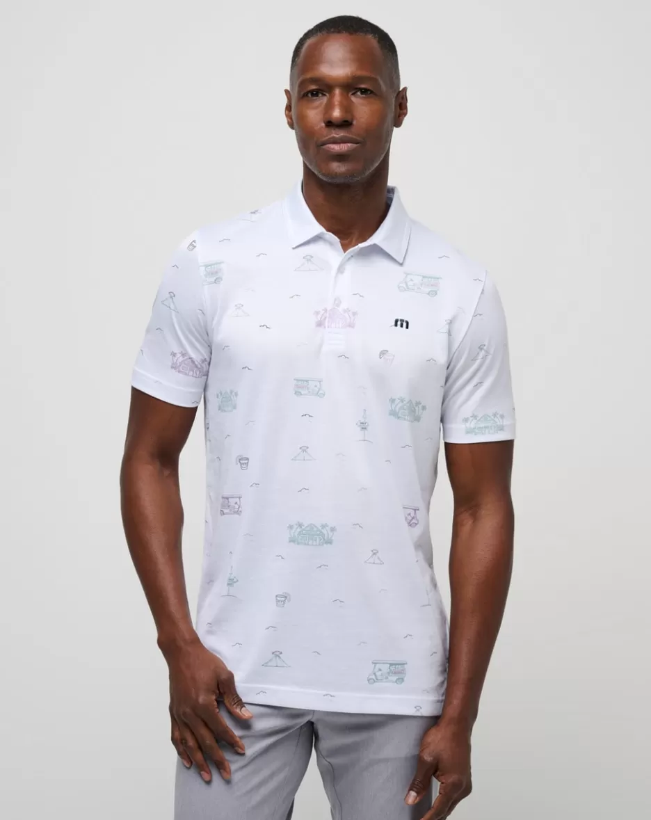 TIKI MAPES PRINT POLO*TravisMathew Hot