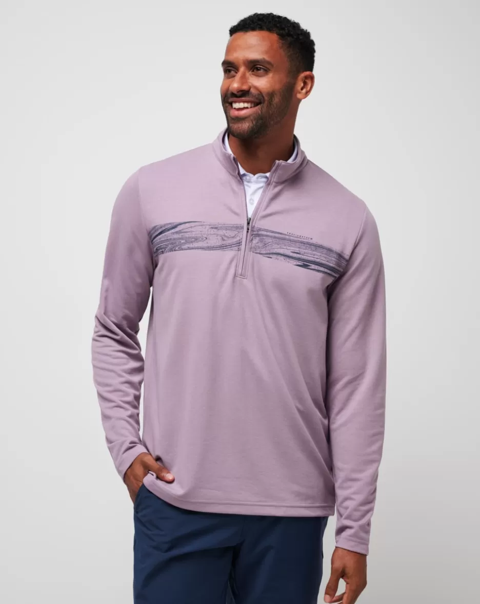 UPGRADED CHEST STRIPE QUARTER ZIP*TravisMathew New