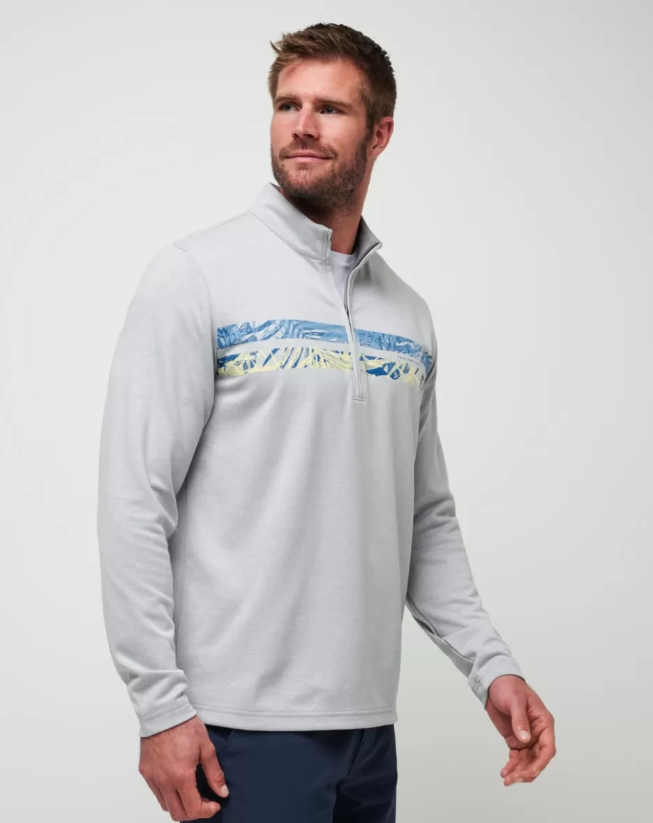 UPGRADED CHEST STRIPE QUARTER ZIP*TravisMathew Discount