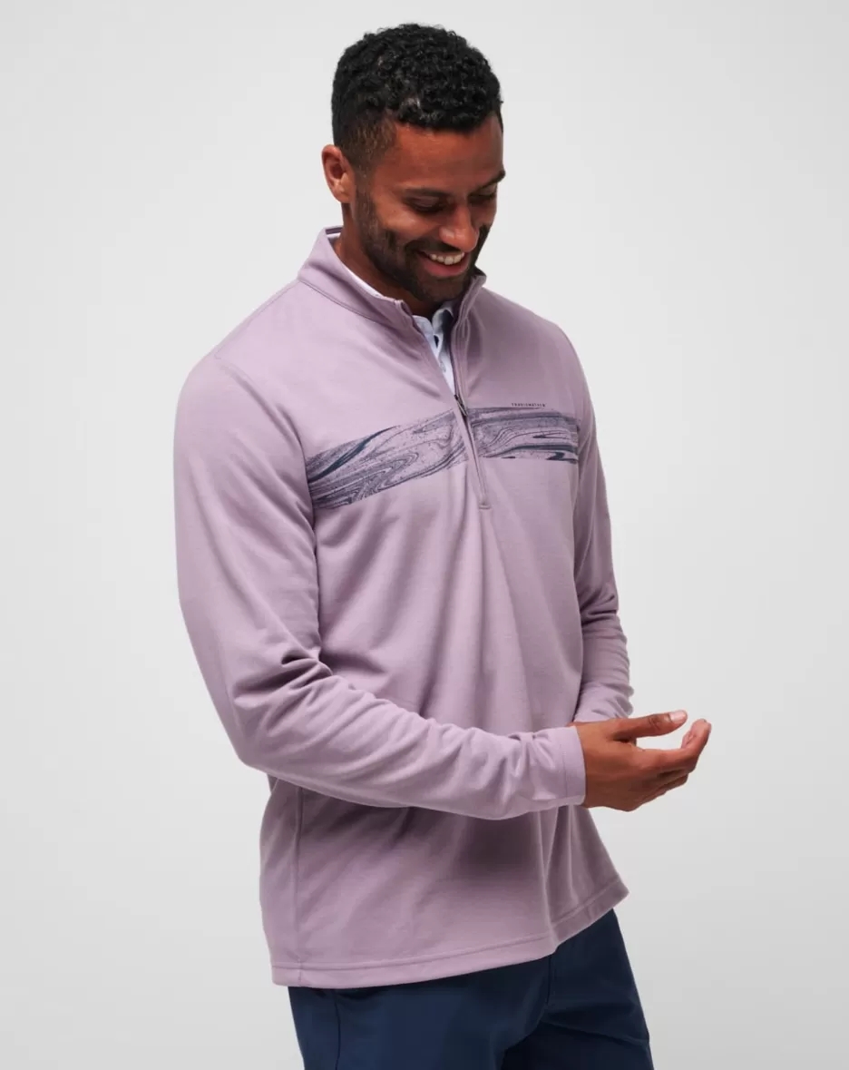 UPGRADED CHEST STRIPE QUARTER ZIP*TravisMathew New