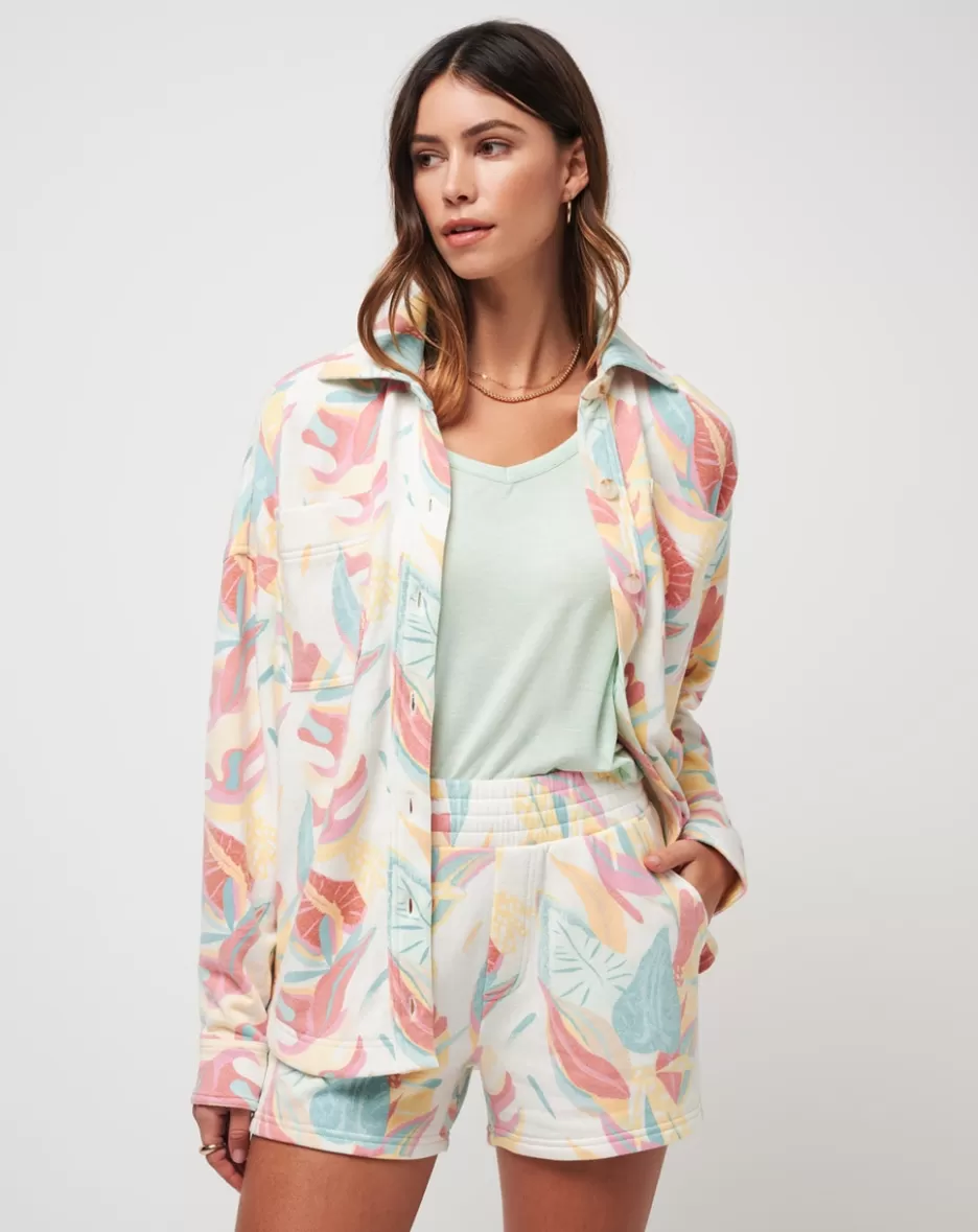 VACAY AND ROSE CLOUD FLEECE SHACKET*TravisMathew Flash Sale